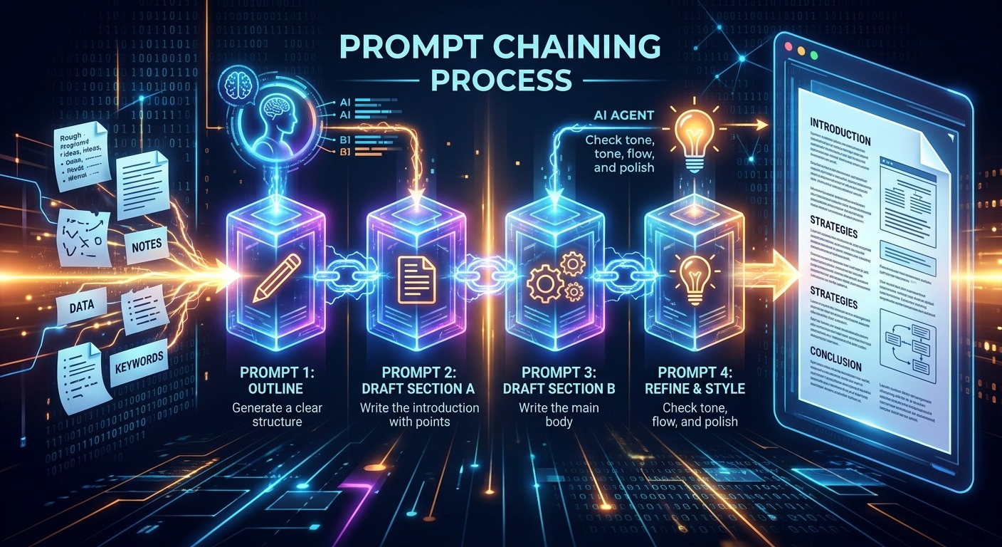 Using Prompt Chaining to Get Consistent Output From AI Writing Tools